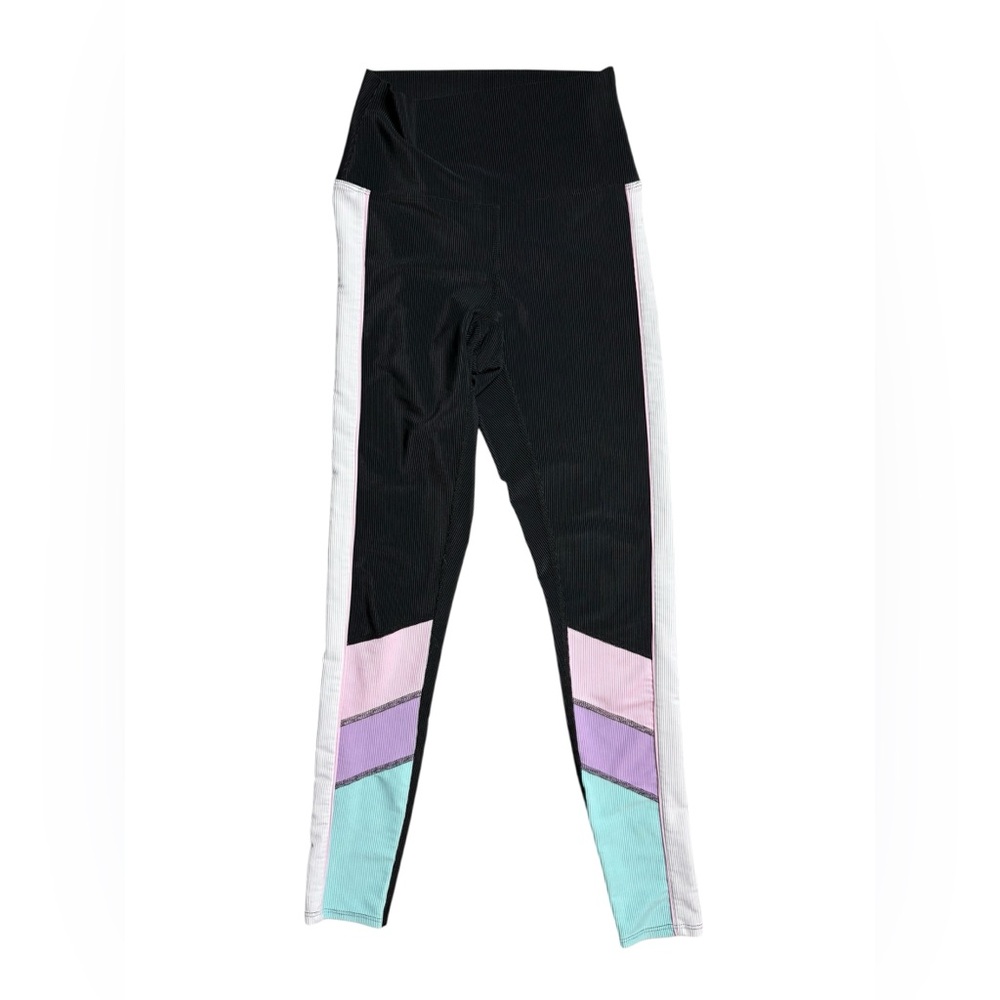 Beach Riot | Small Bailey High Rise Ribbed Pastel Merry Colorblock Leggings